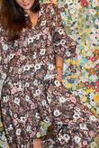 Daughter Of Ibiza Lovechild Balloon Sleeve Shirt Chocolate & Rose 